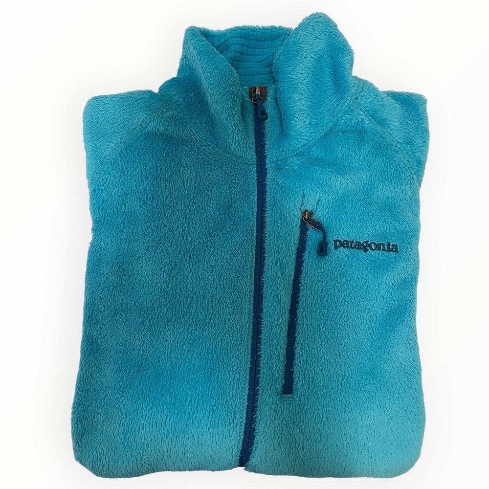 Patagonia R2 Fleece Jacket Womens Large Blue Polartec Full Zip 25148 FA15